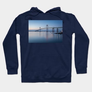 Newport Bridge at Morning Blue Twilight Hoodie